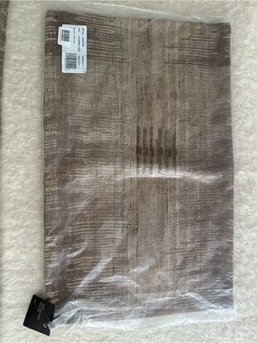 Restoration Hardware RH Naya Handwoven Pillow Cover 16x26 Taupe Abstract NEW
